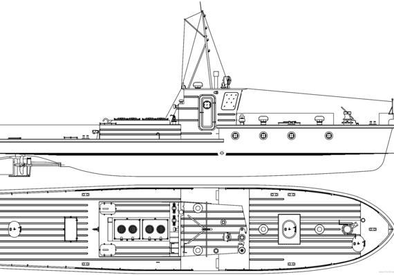 Корабль СССР Project 1606 Kostromich [Tug Boat] - чертежи, габариты, рисунки